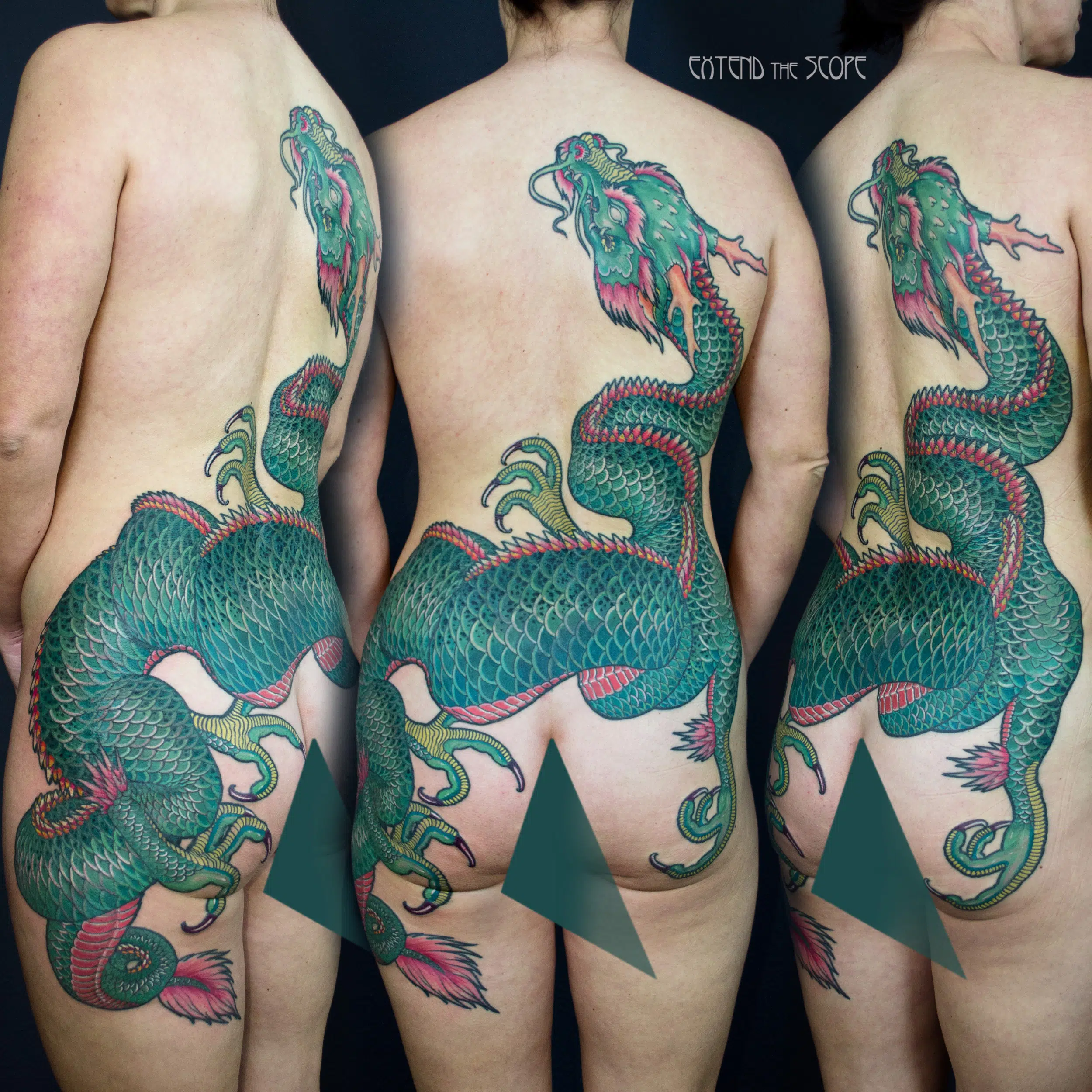Japanese Dragon Horimono Backpiece Cover-Up Extend the Scope Tattoo Goettingen