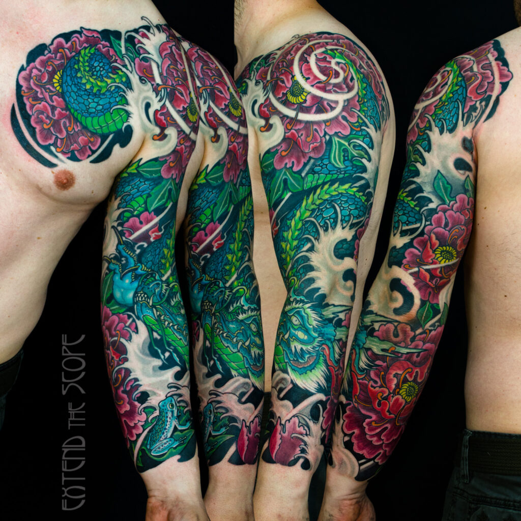Neojapanese DragonSleeve bunt farbig von Extend the Scope Denis Lamm