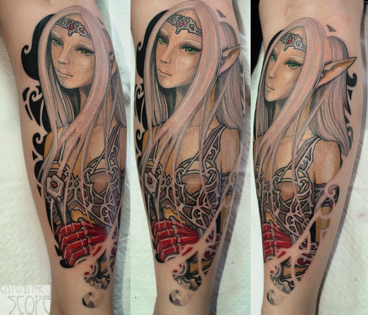 Tattoo WOW World of Warcraft Gamingtattoo Blutelfe Wade Extend the Scope Göttingen