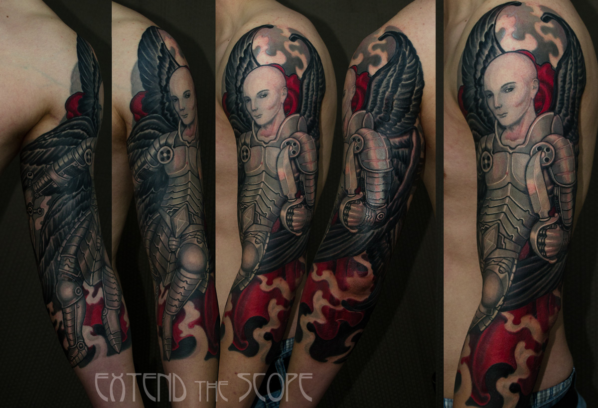 Erzengel 3/4-Sleeve Tattoo Extend the Scope Göttingen